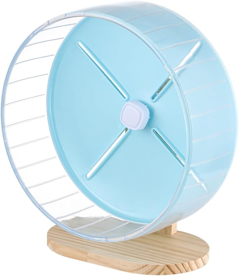 10.2 Inch Silent Hamster Wheel Adjustable Exercise Wheel With Wood Base For Small Pets - Image 4