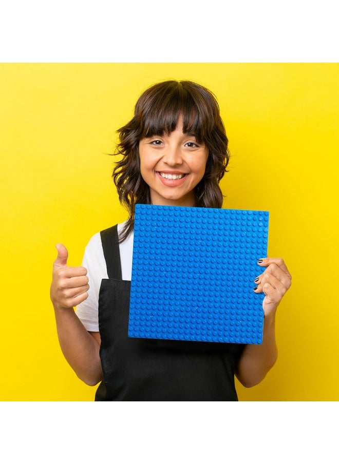 Edu Toys - Edu Toys Base Plate Board 24 x 24 Dots/Pegs for Classic Building Blocks Bricks Compatible with All Brands Classic Blocks (Dark Blue) - Image 1