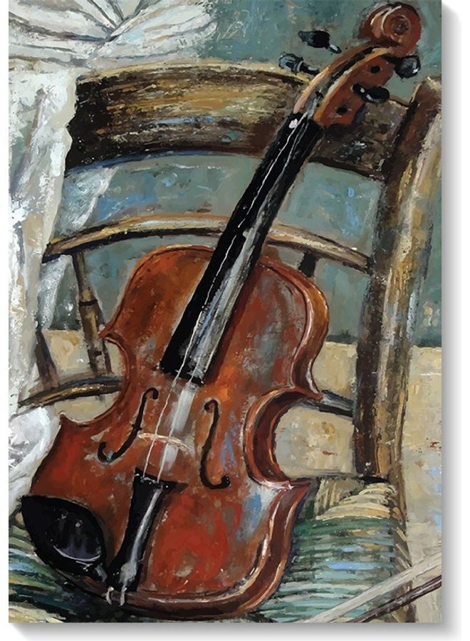 RYN فن الجدار على شكل كمان متعدد الألوان 40x60 سم - Image 2