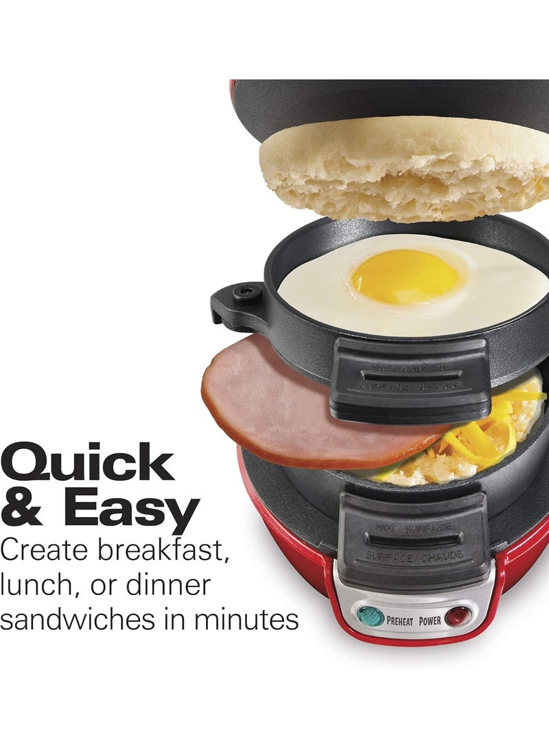 Breakfast Sandwich Maker with Egg Cooker Ring - Customize Ingredients Perfect for English Muffins Croissants Mini Waffles  - Image 3