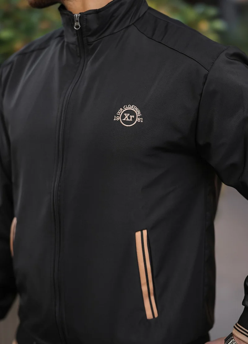 IXIR Seasonal Men's Coat & Jacket Embroidered Black