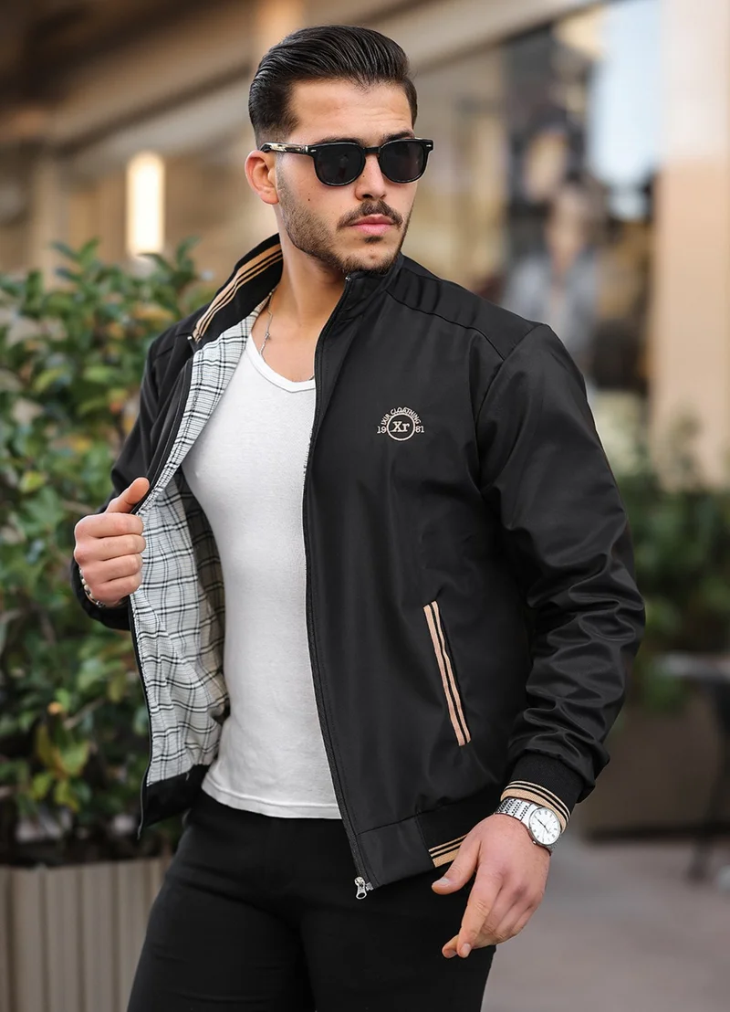 IXIR Seasonal Men's Coat & Jacket Embroidered Black