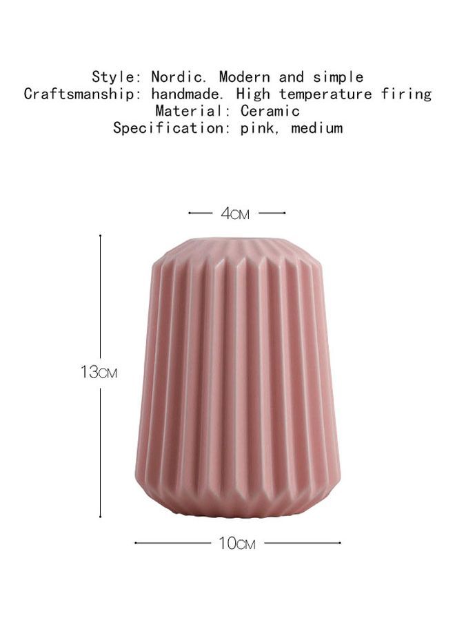 NIBEMINENT Home Decorating Vase Pink 13x10x4cm - Image 2