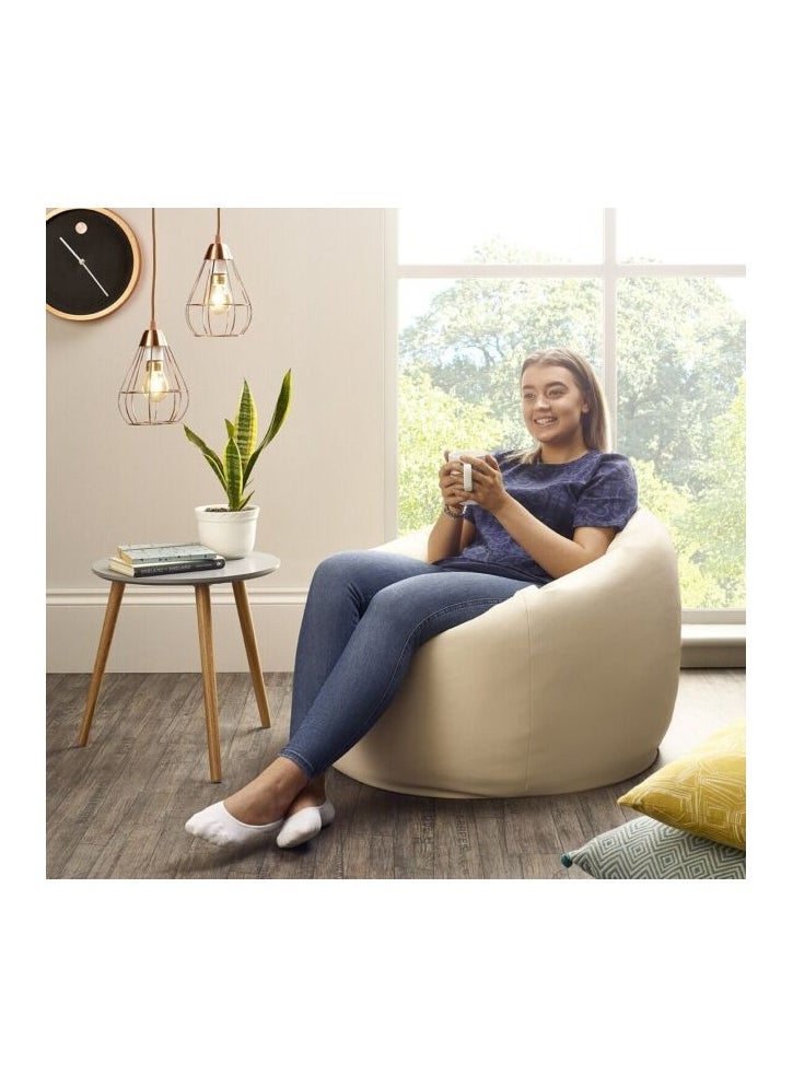Comfy - Comfy Classic Pvc Large Beige Bean Bag With Bouncy Beans Filling - Image 1