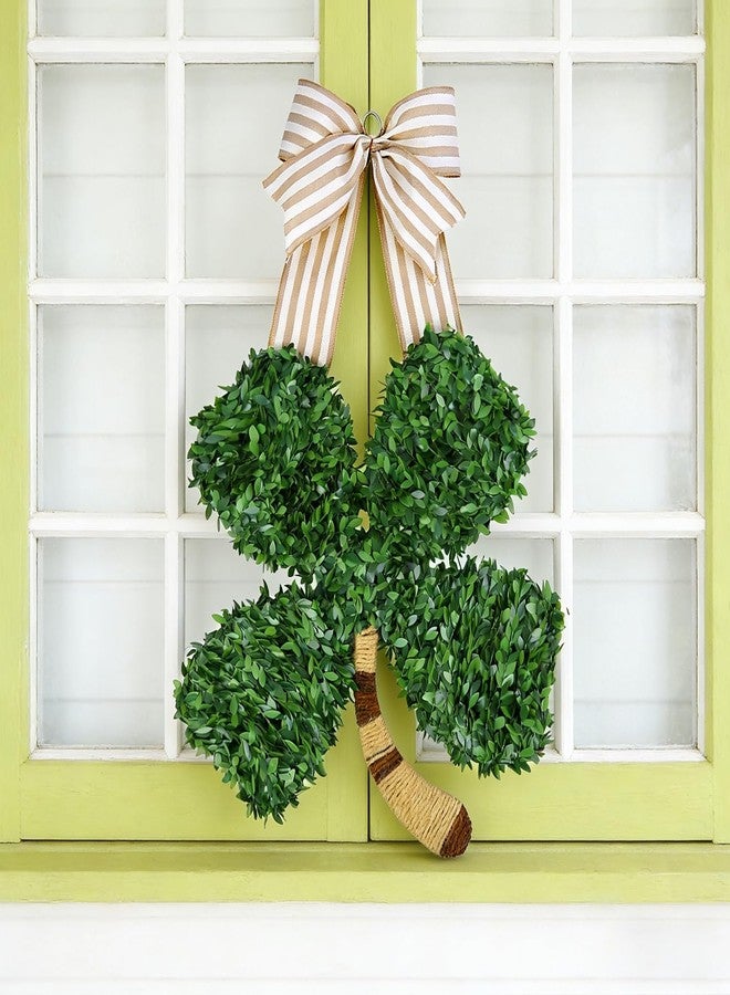 Eforcase Spring Wreaths for Front Door Outside, Front Door Wreaths for All Season Spring Summer 22" x 14" Artificial Shamrock Wreath for St Patricks Day Greenery Wreath for Wall Window Home Decorations - Image 1