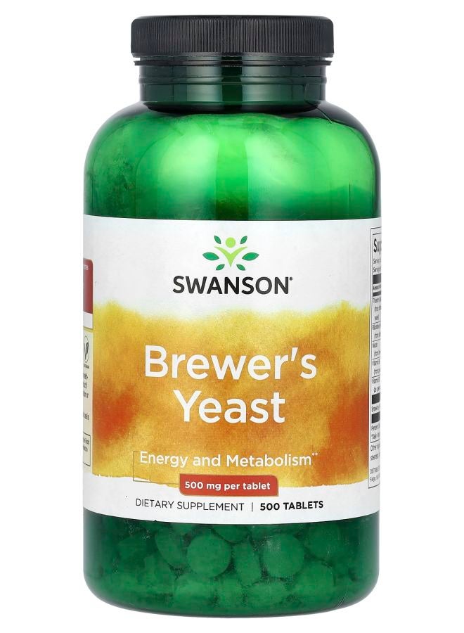 SWANSON Brewer's Yeast 500 mg 500 Tablets (250 mg Per Tablet) - Image 1