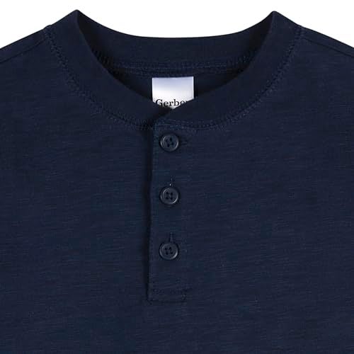 Gerber Toddler Boys 3Pack Long Sleeve Shirts Green Brown Black 18 Months - Image 3