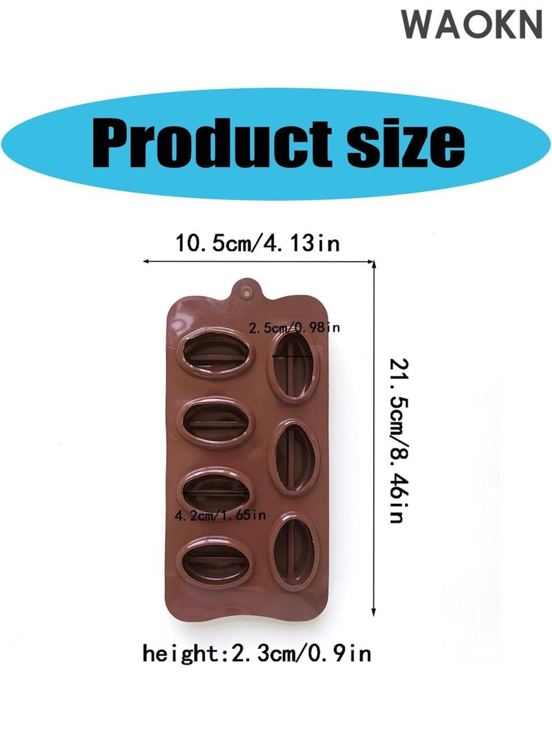 دبليو أيه أو كي أن مجموعة من قالبين من قوالب الشوكولاتة المصنوعة من السيليكون - قوالب خبز مرنة بسبعة تجاويف لتزيين الشوكولاتة والبسكويت والحلوى والكعك - صينية حلوى غير لاصقة وخالية من مادة BPA - مثالية للحلويات التي تصنعها بنفسك ومكعبات الثلج وصنع الصابون والحرف اليدوية المصنوعة من الراتنج - Image 4