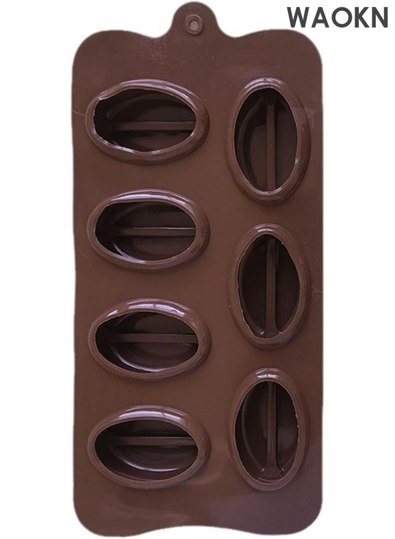 دبليو أيه أو كي أن مجموعة من قالبين من قوالب الشوكولاتة المصنوعة من السيليكون - قوالب خبز مرنة بسبعة تجاويف لتزيين الشوكولاتة والبسكويت والحلوى والكعك - صينية حلوى غير لاصقة وخالية من مادة BPA - مثالية للحلويات التي تصنعها بنفسك ومكعبات الثلج وصنع الصابون والحرف اليدوية المصنوعة من الراتنج - Image 2