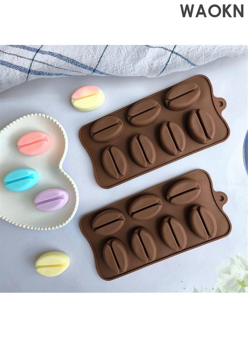 دبليو أيه أو كي أن مجموعة من قالبين من قوالب الشوكولاتة المصنوعة من السيليكون - قوالب خبز مرنة بسبعة تجاويف لتزيين الشوكولاتة والبسكويت والحلوى والكعك - صينية حلوى غير لاصقة وخالية من مادة BPA - مثالية للحلويات التي تصنعها بنفسك ومكعبات الثلج وصنع الصابون والحرف اليدوية المصنوعة من الراتنج - Image 3