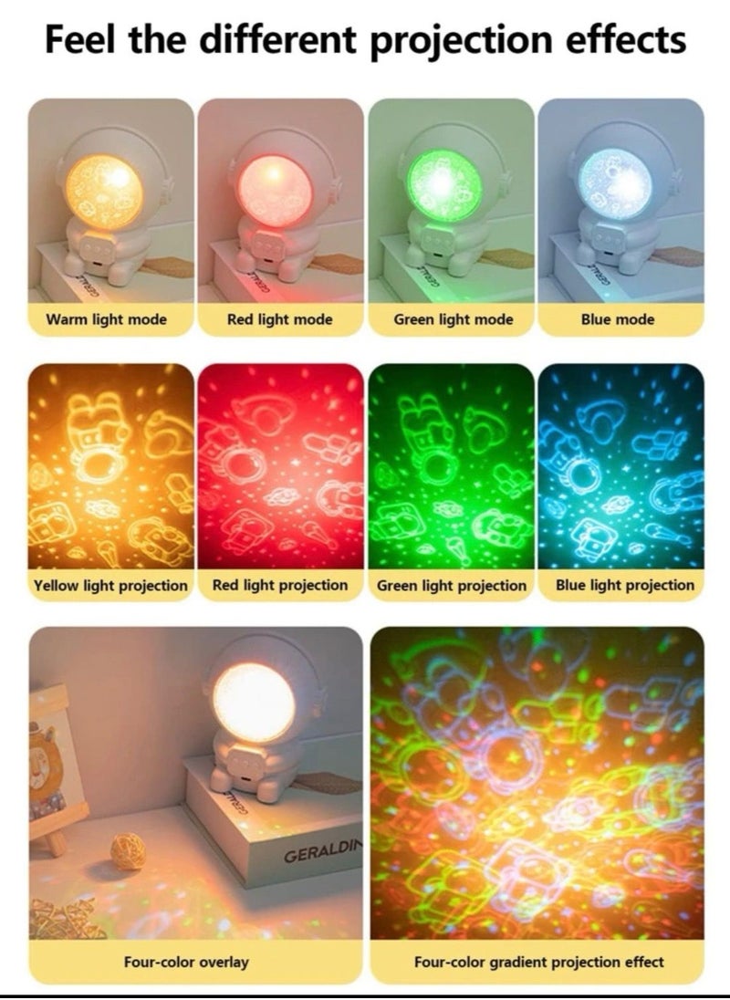 Just For You - ABS Projection Light, Romantic Galaxy Astronaut Shaped Sunset Lamp Multicolour Projector - Image 1