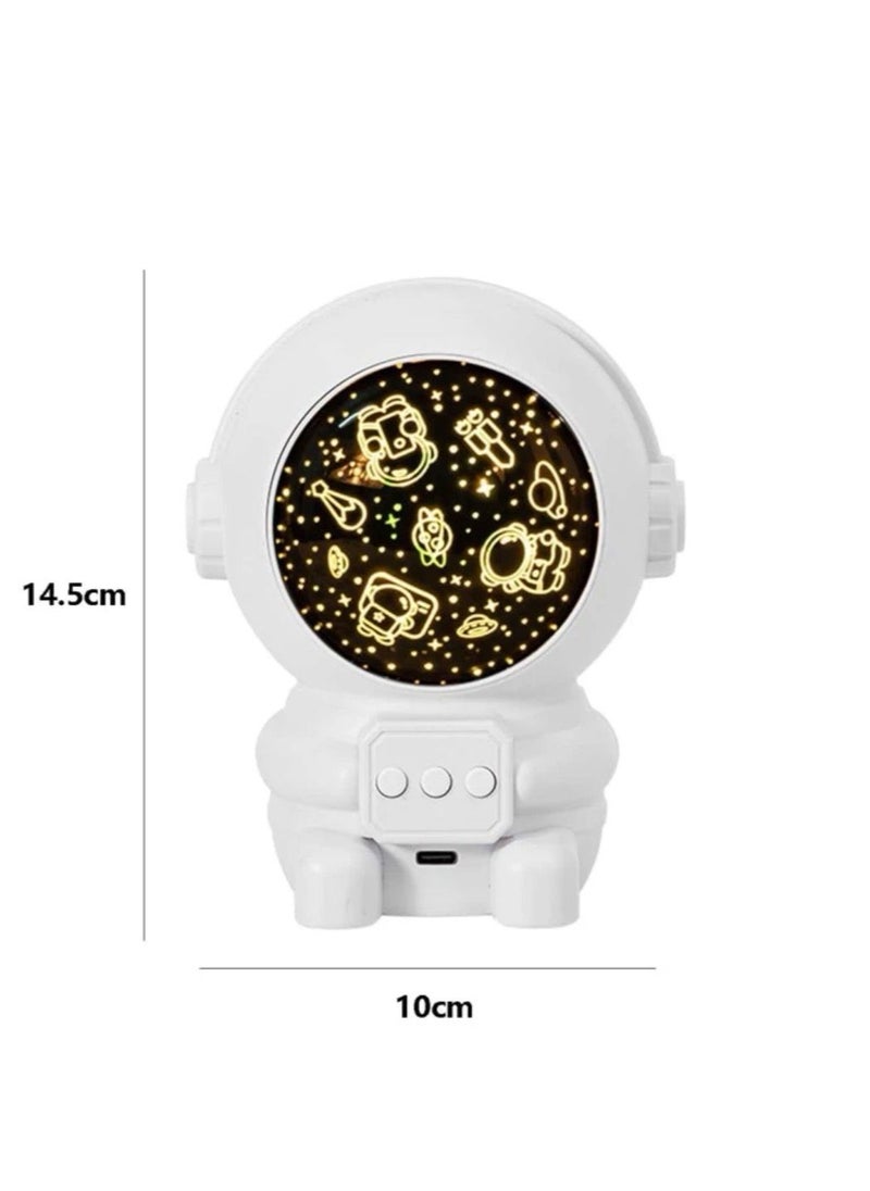 Just For You - ABS Projection Light, Romantic Galaxy Astronaut Shaped Sunset Lamp Multicolour Projector - Image 1