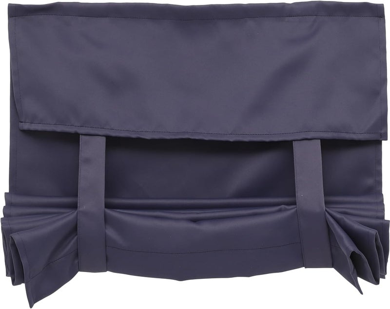 UKCOCO Room Darkening Curtain Panel, Navy Blue Polyester Blackout Door Drape with Hook-and-Loop Fastener, Light Blocking Window Treatment for Bedroom and Home Décor - Image 1