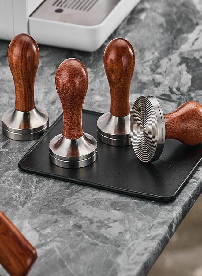 WELLYUK 51mm Espresso Tamper with Stirrer Set, Walnut Wood Coffee Press Tool Stamper with Espresso Professional Barista Accessories Kit for Espresso Machine, Wooden - Image 5