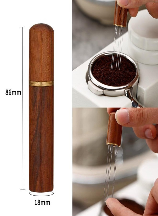 WELLYUK 51mm Espresso Tamper with Stirrer Set, Walnut Wood Coffee Press Tool Stamper with Espresso Professional Barista Accessories Kit for Espresso Machine, Wooden - Image 2