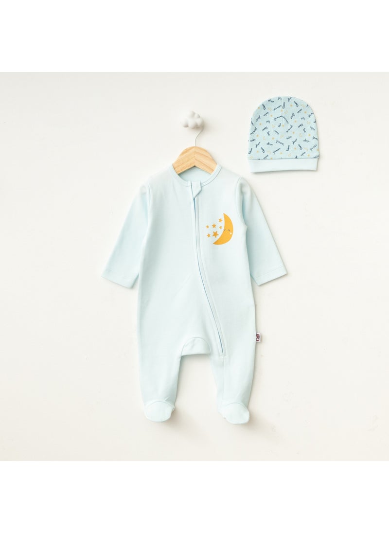 FOR MY BABY Crazy Baby Sunand Stars Jumpsuit Hat  - Image 1