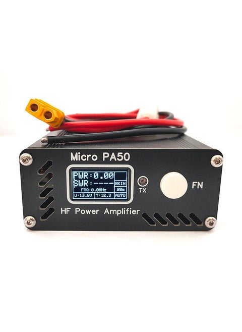50W 3.5MHz-28.5MHz Micro PA50 Digital Display Intelligent Shortwave HF Power Amplifier with Power / SWR Meter + LPF Filter For Radios