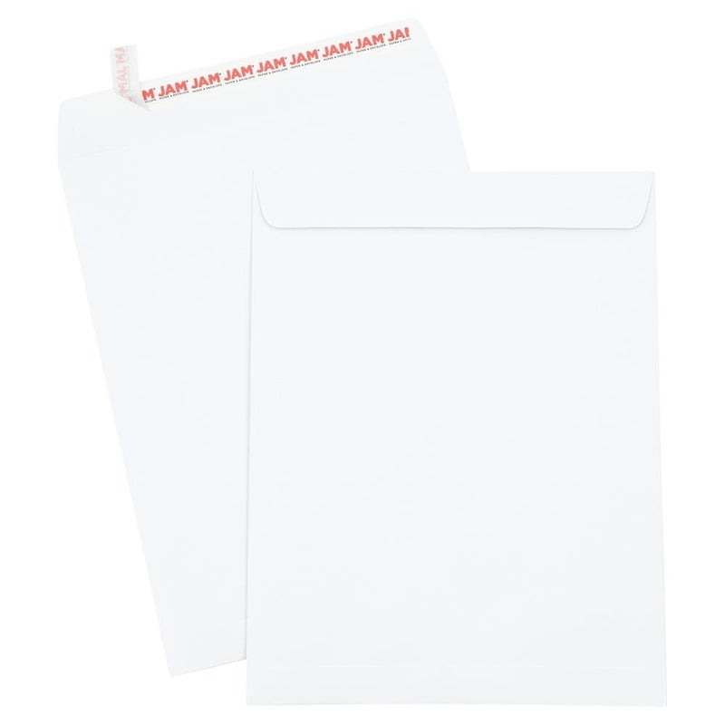 JAM PAPER 10 x 13 Open End Catalog Envelopes with Peel & Seal Closure - White - 25/Pack - Image 4