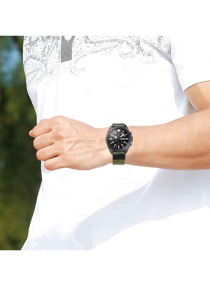 Strap Band Cloth Nylon For 22MM Compatible With Samsung galaxy watch 3 45mm /watch 46mm/Gear S3/Huawei watch GT2E/GT (42mm,46mm)/GT2 Pro/GT2 46MM/honor Magic Watch2 46mm/Amazfit GTR 47mm/GTR 2/2e (Blue) - Image 5