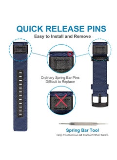 Generic Strap Band Cloth Nylon For 22MM Compatible With Samsung galaxy watch 3 45mm /watch 46mm/Gear S3/Huawei watch GT2E/GT (42mm,46mm)/GT2 Pro/GT2 46MM/honor Magic Watch2 46mm/Amazfit GTR 47mm/GTR 2/2e (Blue)  - Image 4