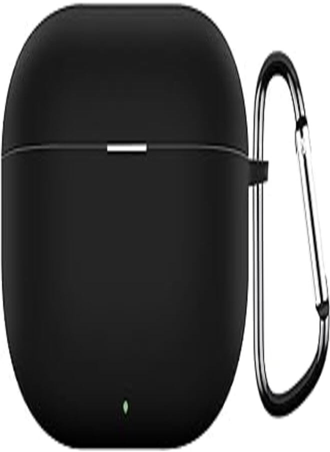 USTIYA - USTIYA Case for Realme Buds T300 Protective Silicone Case with Keychain Cover (Black) - Image 1