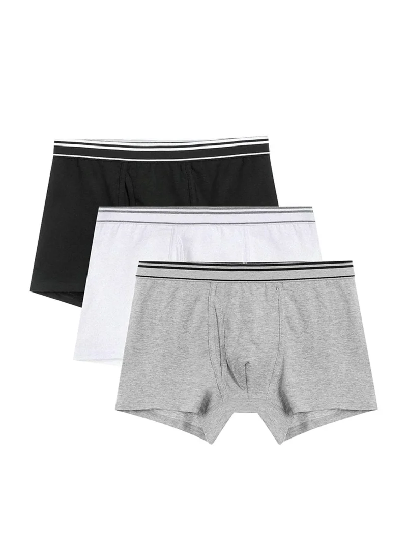 Men’s Cotton Stretch Jersey Trunks 3‑Pack Essentials