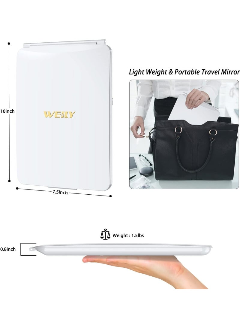 Makeup Vanity Mirror with 72 Led Lights, LED Travel Makeup Mirror Rechargeable, Dimmable Touch Screen Beauty Mirror, 3 Color Lighting, Light Up Mirror for Dressing Table, Gift for Girls Women - Image 3