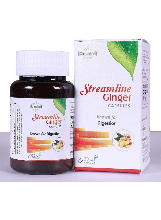Streamline Ginger Capsules - Helps in Digestion - Pack of 3 Each Contains 30 Veg. Capsules - Image 3