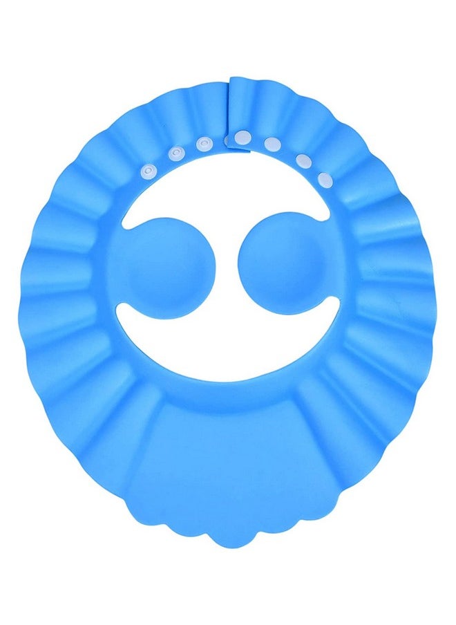Kuber Industries Kuber Industries Soft Adjustable Visor Hat Safe Shampoo Shower Bathing Protection Bath Cap for Toddler, Baby, Kids, Children (Blue)-HS_38_KUBMART21341, Standard (HS_38_KUBMART021341)  - Image 2