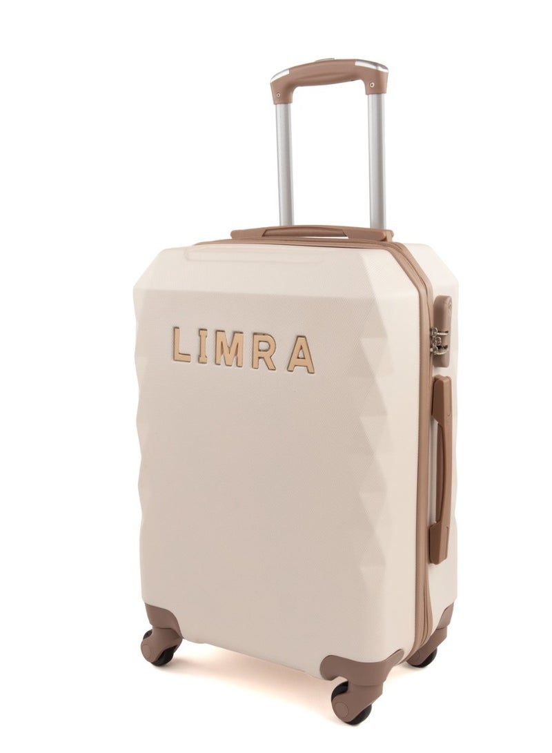 ليمرا طقم شنط سفر مكون من 6 حقائب أمتعة بعجلات و بتصميم صلب بيج/ذهبي - Image 2