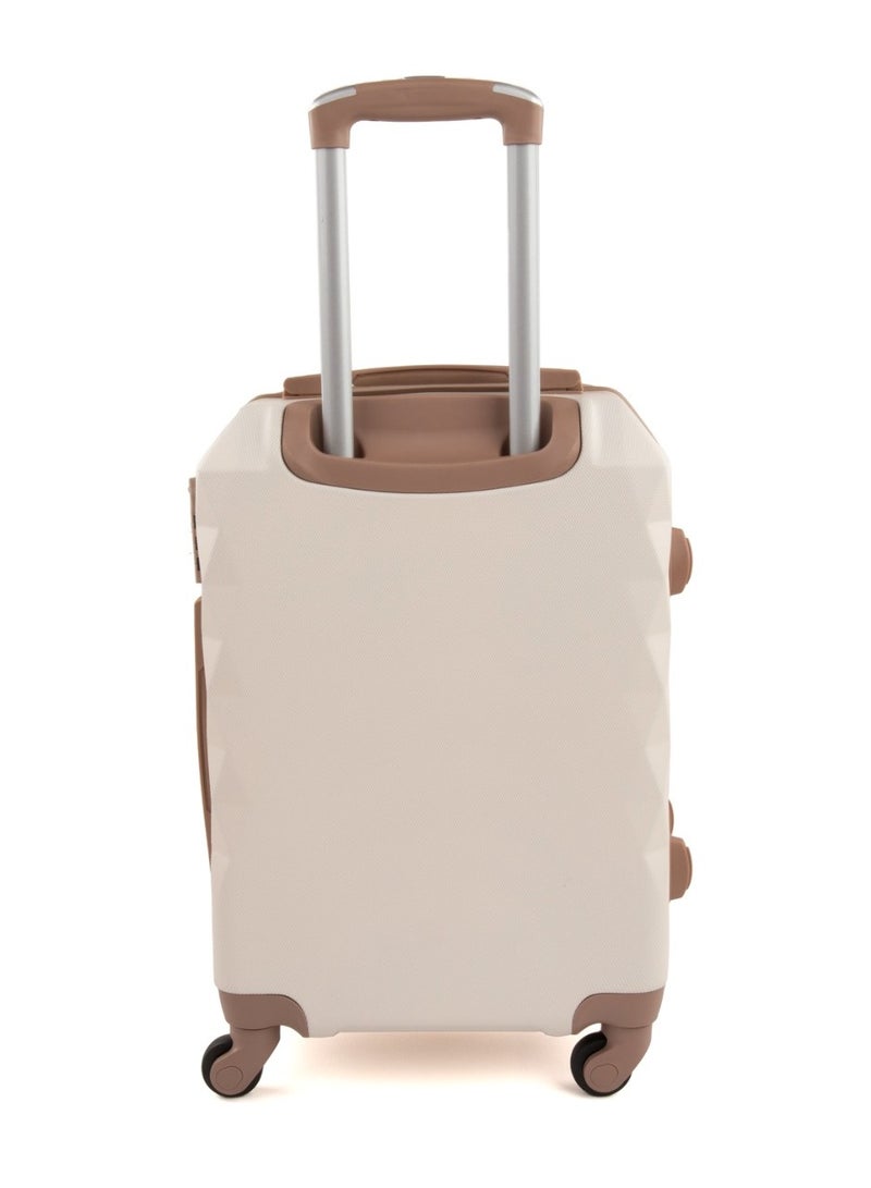 ليمرا طقم شنط سفر مكون من 6 حقائب أمتعة بعجلات و بتصميم صلب بيج/ذهبي - Image 3