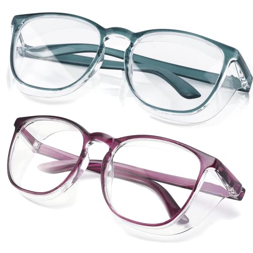 SQIMZAR 2 PCS Safety Glasses Goggles For Women Nurses Protective Eyewear,Anti Fog Safety Goggles - Image 1