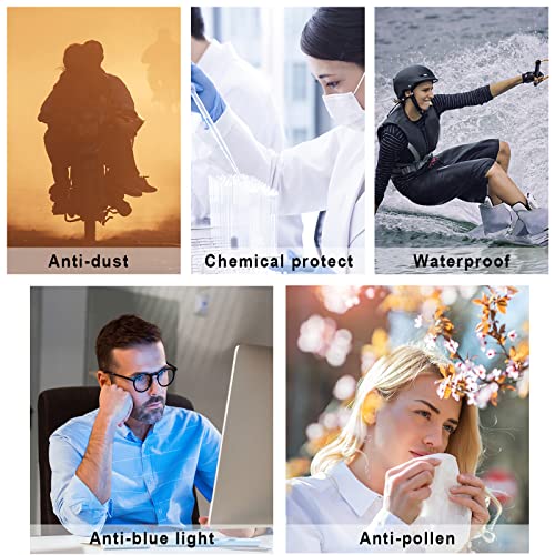 SQIMZAR 2 PCS Safety Glasses Goggles For Women Nurses Protective Eyewear,Anti Fog Safety Goggles - Image 3