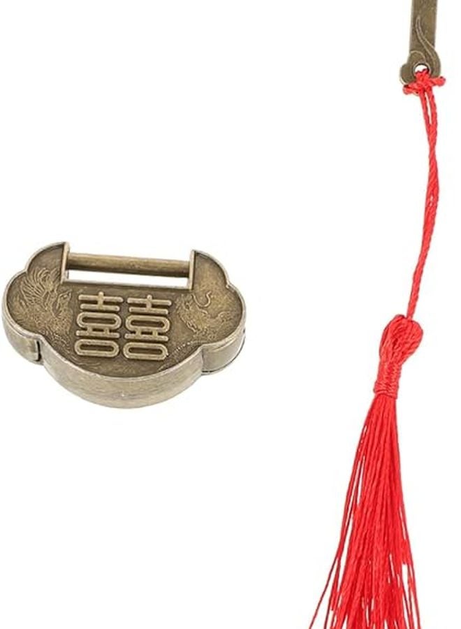 Vintage Zinc Alloy Padlock Antique Decorative Latch for Wooden Box Jewelry Cabinet Storage Chest - Image 1