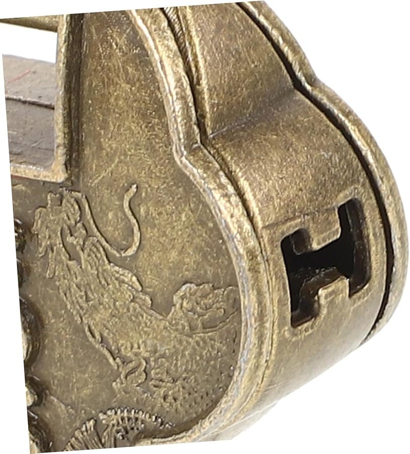 Vintage Zinc Alloy Padlock Antique Decorative Latch for Wooden Box Jewelry Cabinet Storage Chest - Image 4