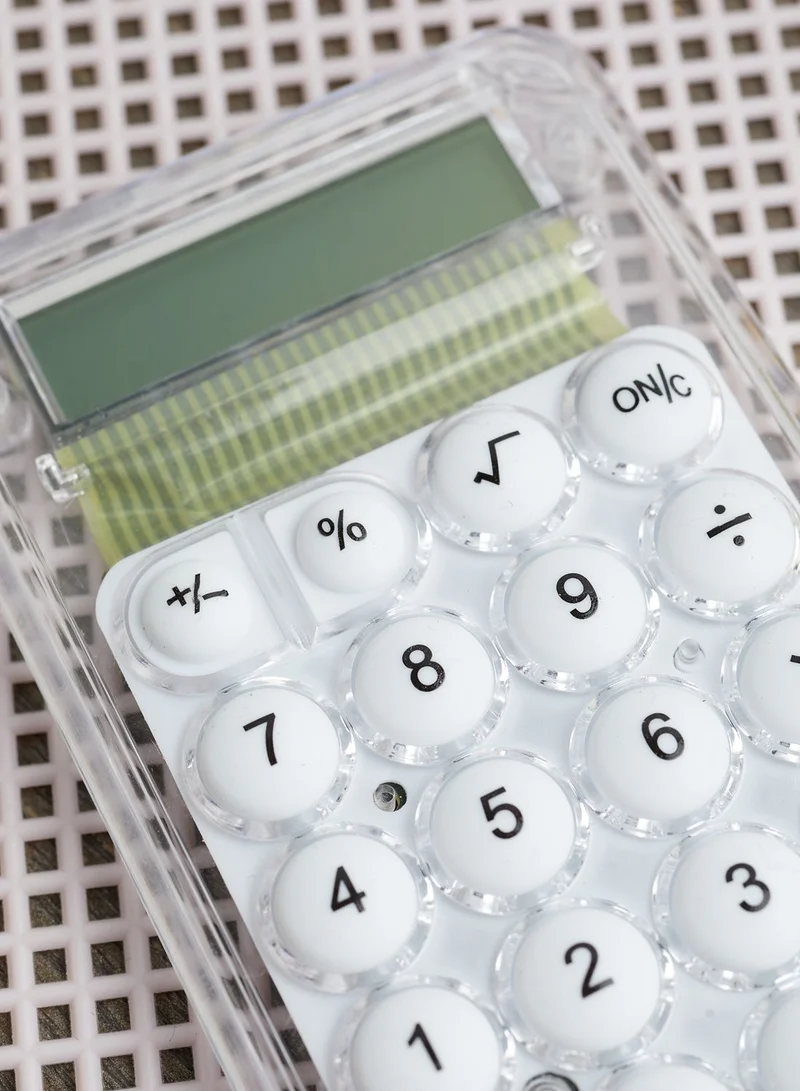 Pink Cactus White Clear Calculator