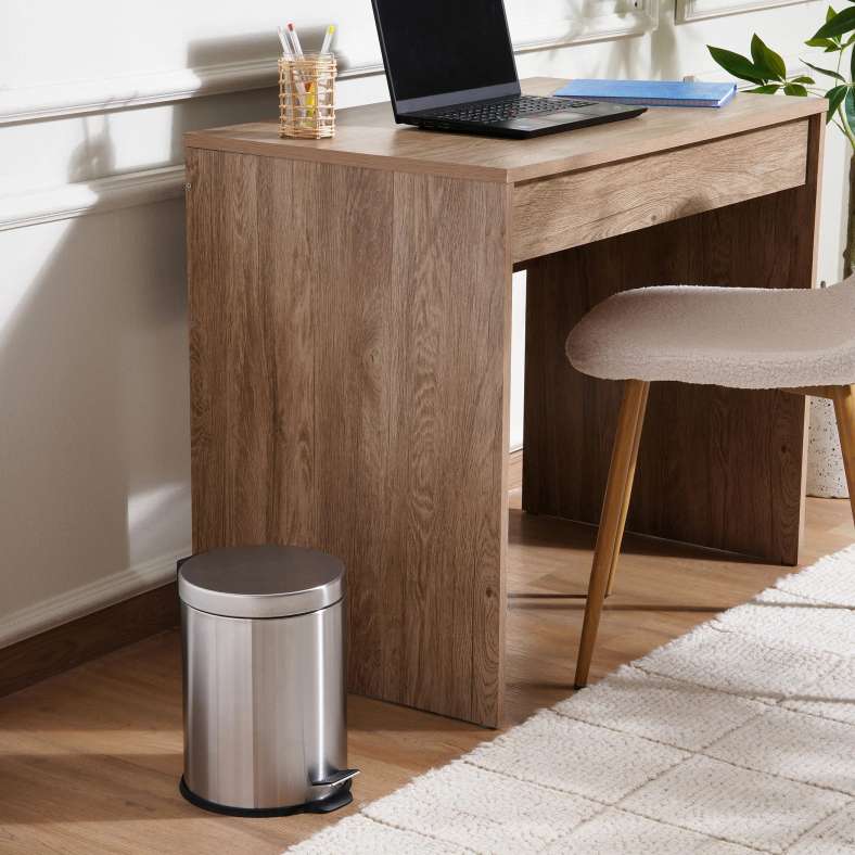 Pan Home Daily Soft Close Metal Pedal Bin 22.5x16.8x25.7cm 3L - Chrome - 263AIC9901990 - Image 1