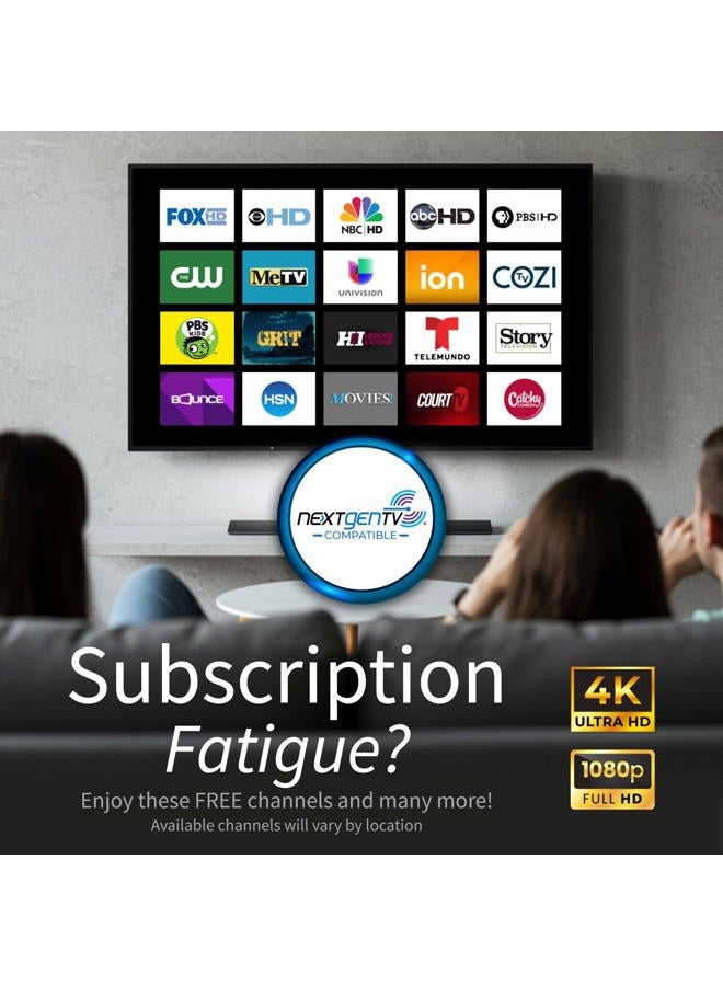 ANTENNAS DIRECT هوائي تلفزيون ClearStream 4V، نطاق 70+ ميل، UHF/Vhf، متعدد الاتجاهات، داخلي، علوي، خارجي، عمود مع قاعدة دوارة/أجهزة/مشبك قابل للتعديل/وسادات مانعة للتسرب، جاهز لـ 4K، أسود – C4-V-CJM - Image 3