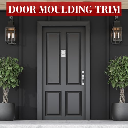 Innconee 65.6ft Peel and Stick Molding Chair Rail Panel Flexible Wall Molding Trim Self Adhesive Panel Moulding Lines for Home DIY Wall Door Window Cabinet Mirror Borders(0.9 Inch X 65.6 ft,Black) - Image 5