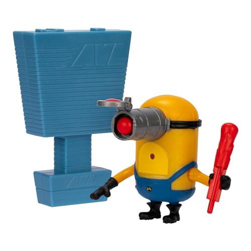 Minions Despicable ME 4 Launch Blast Mega Mel Action Figure Push Down On Mels Head to Fire His Blaster Collect All 5 All with A Different Play Feature and Accessories - Image 1
