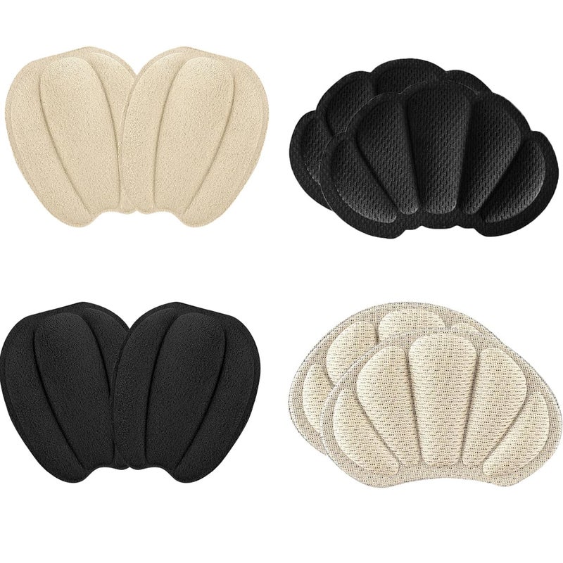 Adullpony Non-Slip Tongue Pads - Shoe Fillers for Too Big Shoes Women & Men - 4 Pairs Heel Grips Inserts for Boots, High Heels, Sneakers - Image 1