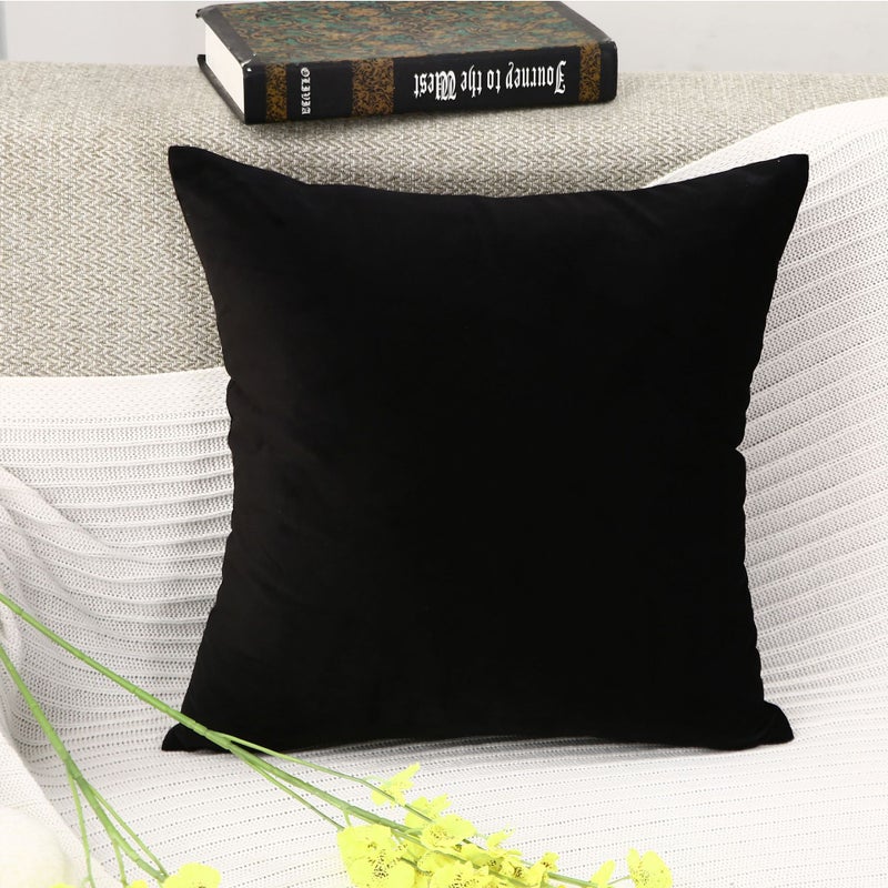 Velvet Solid Color Creative Nap Pillow Super Soft Sofa Cushion Stuffed Pillow Jacket - Image 1