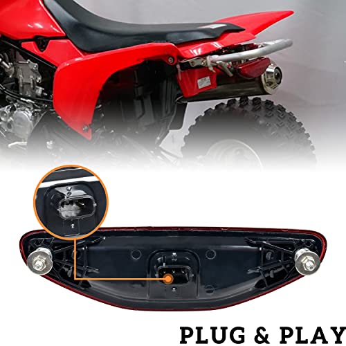 SAUTVS ATV Red LED Tail Light Assembly for Honda TRX 450R, Rear Brake Stop Light Tail Lamp for Honda TRX 450 R ER 2006-2014 Accessories (1PCS) - Image 4