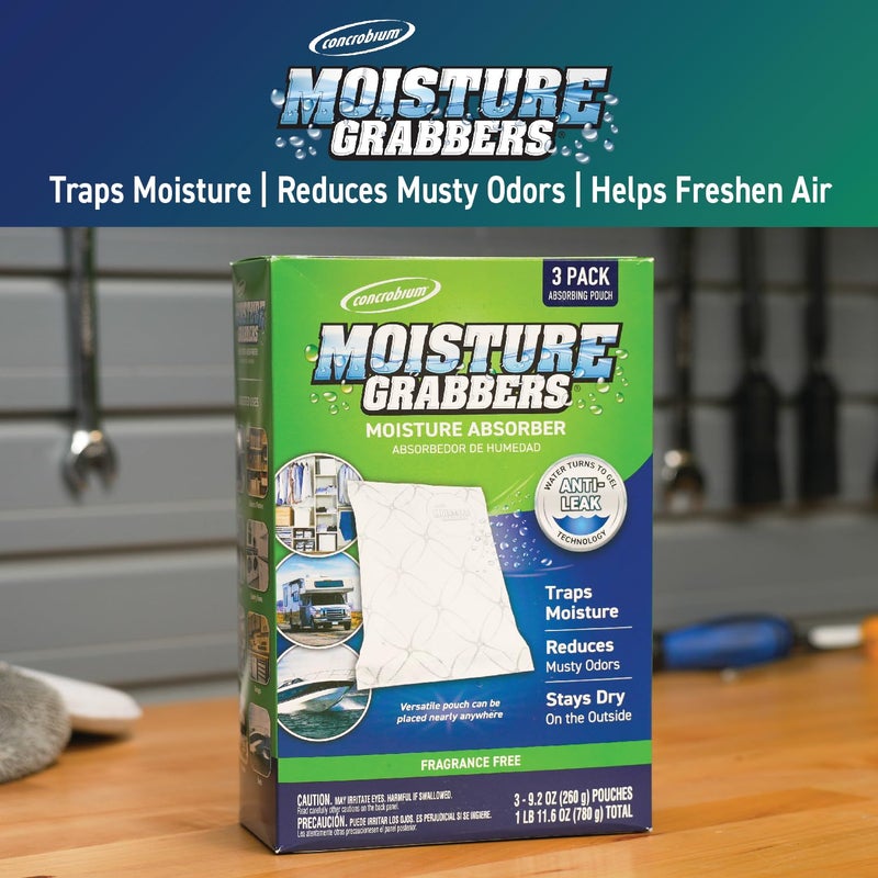 Concrobium 7453276 Moisture Grabbers Humidity Absorbing Pouch, 27.6 oz - Image 5