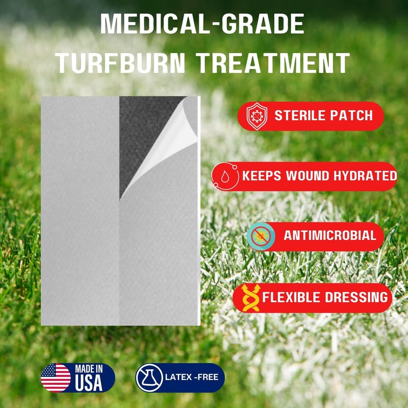 Medagel لصقات هكساجيل بلس ألوة فيرا خالية من البارابين ولصقات هيدروجيل TURFGUARD لعلاج حروق العشب والجروح - Image 3