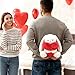 Ditucu Love Bunny Plush with Holding Red Heart 98 inch Cute Rabbit Stuffed Animal Soft Plushies Toys Romantic Sweet Gifts for Kids Girlfriend White - Image 4