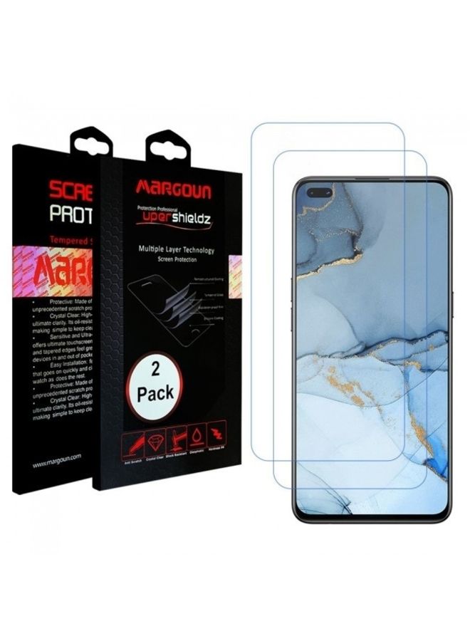 NIBEMINENT 2-Piece Super Shieldz Tempered Glass Screen Protector For Oppo Reno3 Pro Clear - Image 2