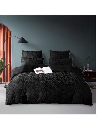 Comforter set Pattern Tufted Soft & BreathableBlack Boho Tufted Jacquard Comforter Set ,bedding sets - pzsku/Z6BE6FAFED34EB63E3613Z/45/_/1703162511/9d46e117-b3b8-4cec-8f87-a5edcf1b2b86