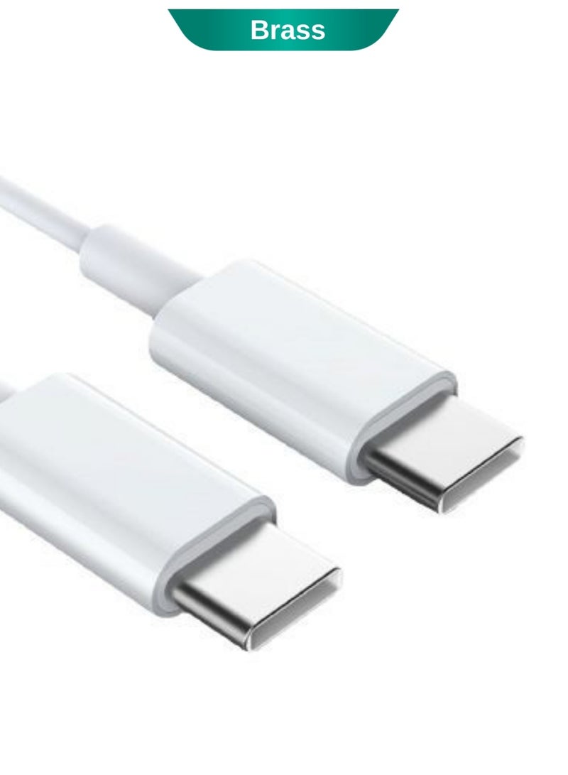 Brass شاحن سريع 45 واط، محول USB-C PD مع كابل من النوع C إلى النوع C، شاحن صغير الحجم عالي السرعة لأجهزة أندرويد، سامسونج، آيفون، تابلت، ولابتوب - Image 3