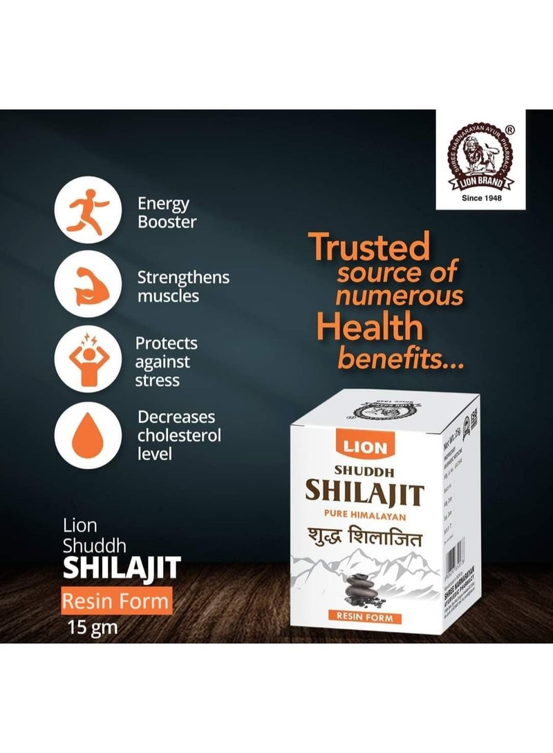 Lion Suddh Shilajit (Resin Form) | Pack of 15gm - Image 2